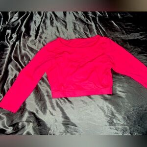 Pink workout material crop top